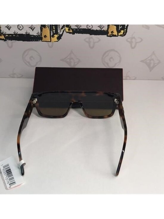 New Auth FENDI Graphics Light Tortoise Rectangle Sunglasses FE40091U_53E main image 5